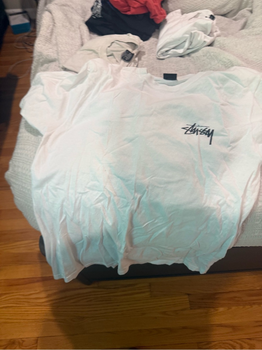 Stussy White Short Sleeve Tee - Chill Dog